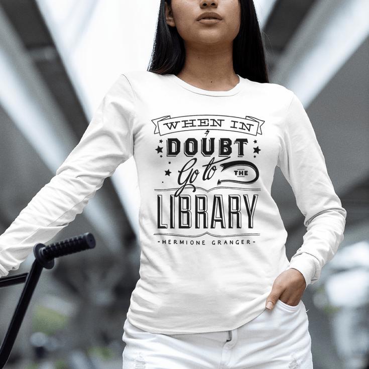 When In Doubt Go To The Library Teacher Vintage Book Lovers Unisex Long Sleeve T-Shirt, novelty gifts, funny gifts When In Doubt Go To The Library Teacher Vintage Book Lovers Unisex Long Sleeve T-Shirt, novelty gifts, funny gifts