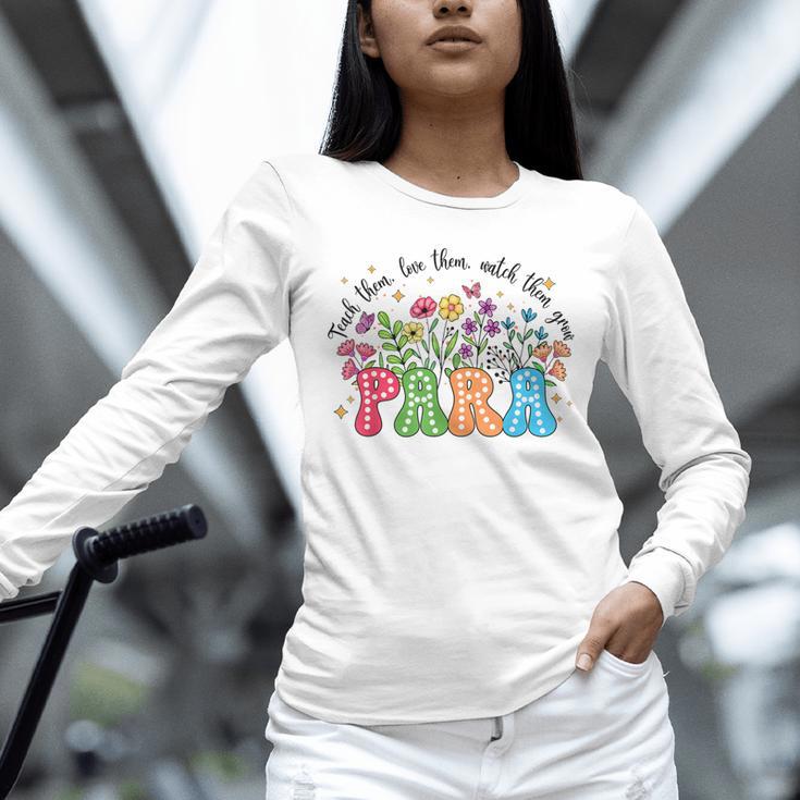 Wildflower Para Floral Paraprofessional Paraeducator Teacher Unisex Long Sleeve T-Shirt, novelty gifts, funny gifts Wildflower Para Floral Paraprofessional Paraeducator Teacher Unisex Long Sleeve T-Shirt, novelty gifts, funny gifts