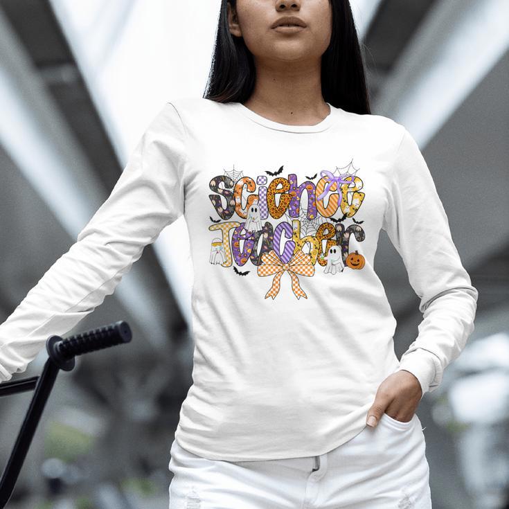 Women Spooky Science Teacher Halloween Science Stem Teacher Unisex Long Sleeve T-Shirt, novelty gifts, funny gifts