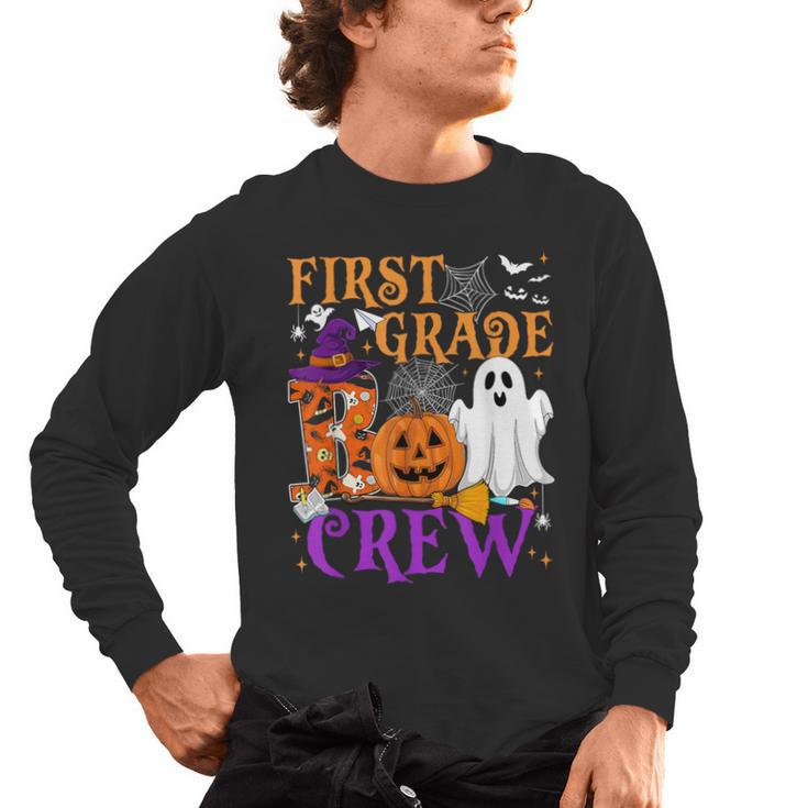 1st Grade Boo Crew Teacher Student Halloween Costume Men's Long Sleeve T-Shirt