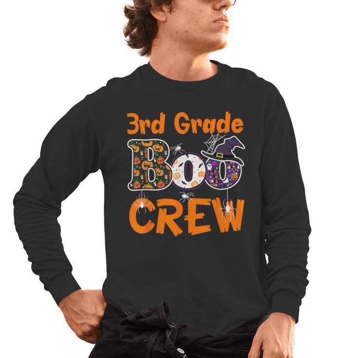 3rd Grade Boo Crew Halloween Teachers Students Costume Men's Long Sleeve T-Shirt