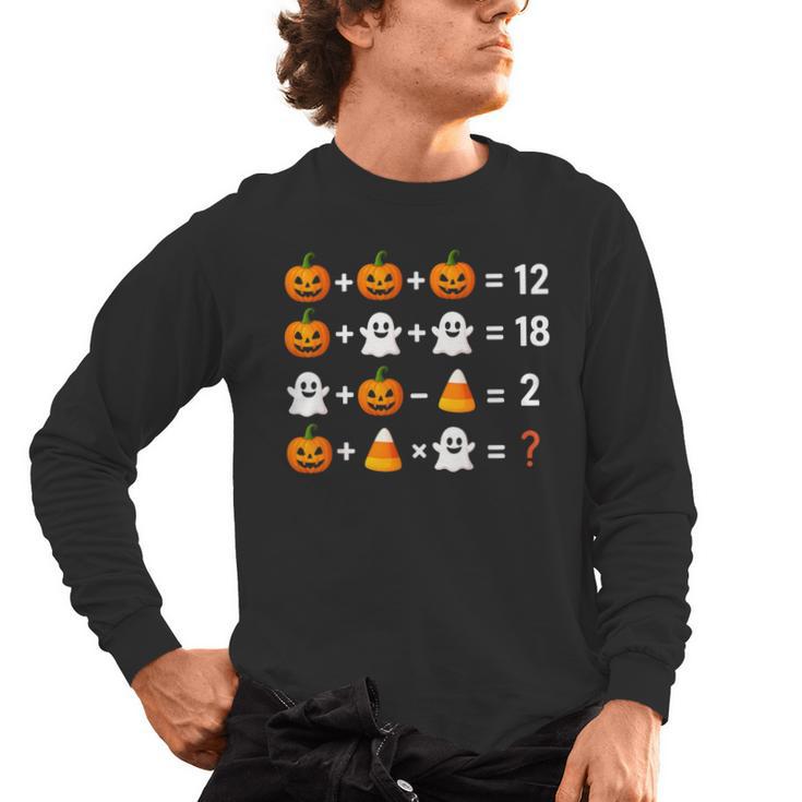 6 7 Meme 67 Halloween Order Of Operations Math Teacher Men's Long Sleeve T-Shirt