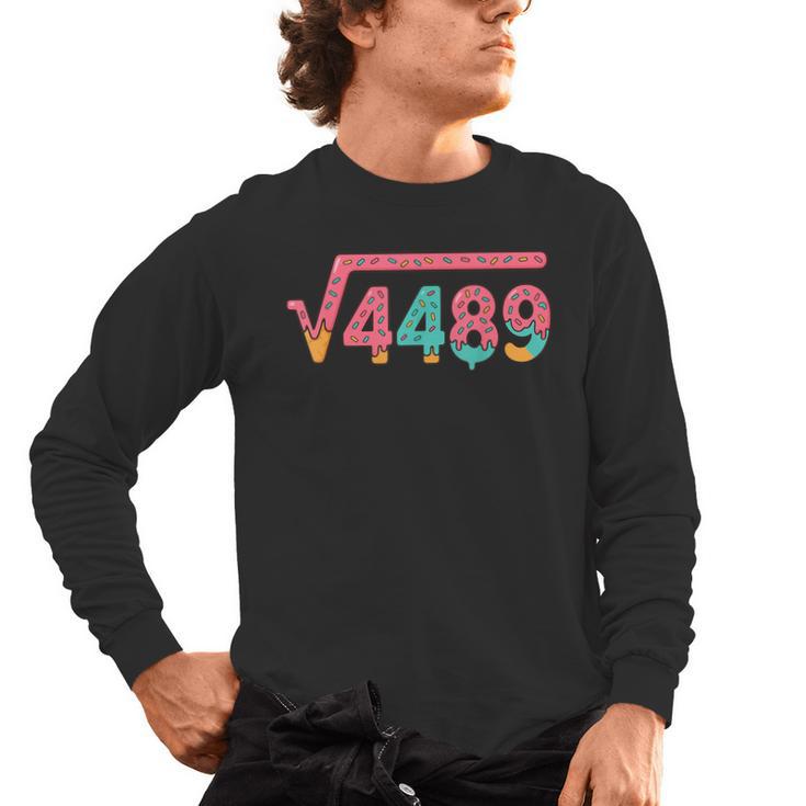67 Ice Cream Drip Meme Square Root 4489 Slang Math Teacher Men's Long Sleeve T-Shirt