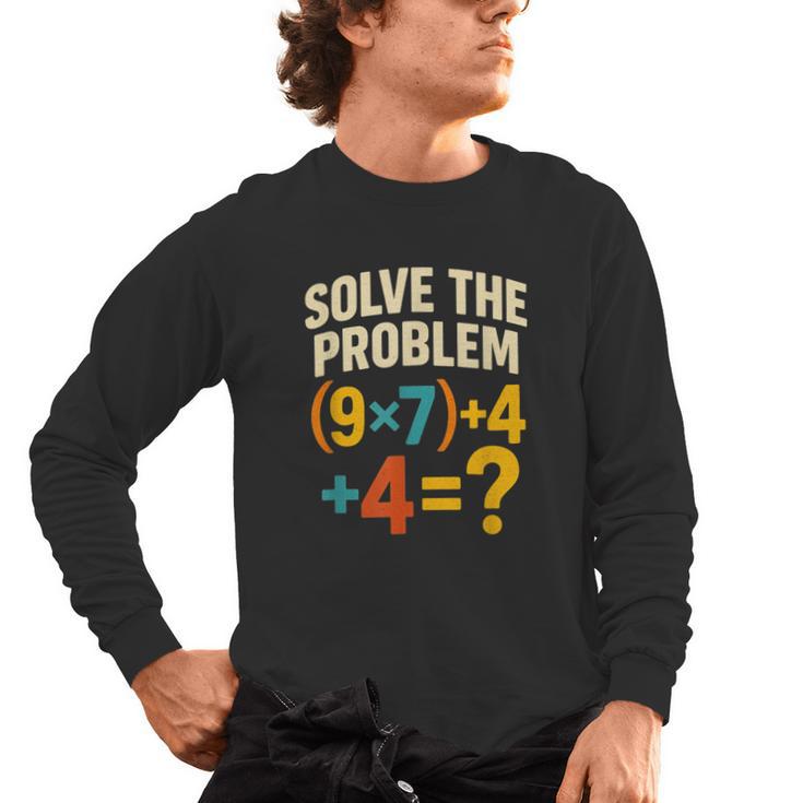 67 Meme Pemdas Elementary Math Teacher Brainrot Joke Men's Long Sleeve T-Shirt