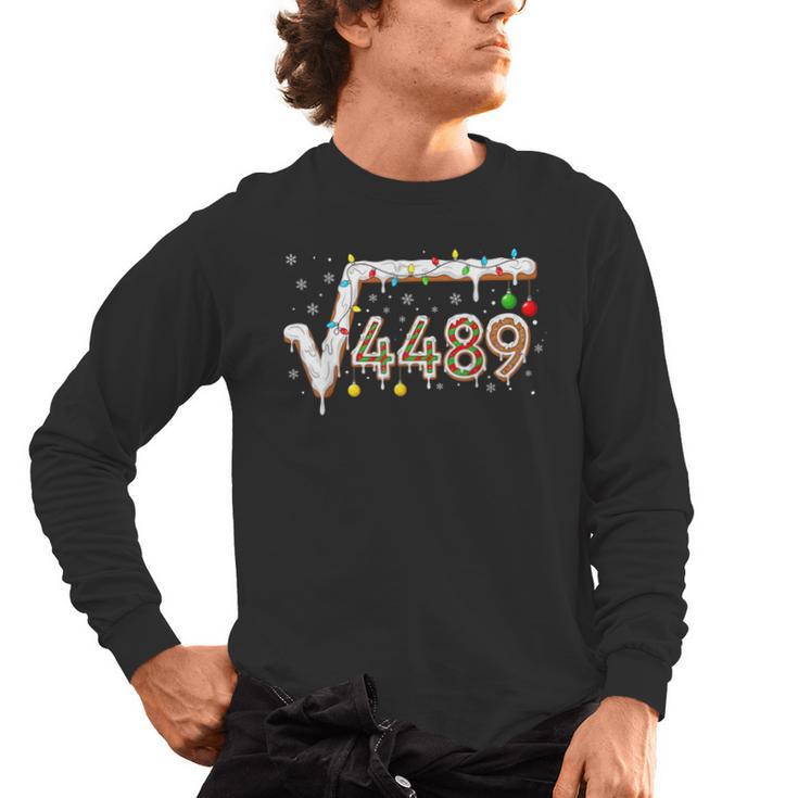 67 Meme Square Root 4489 Slang Math Teacher Christmas Men's Long Sleeve T-Shirt