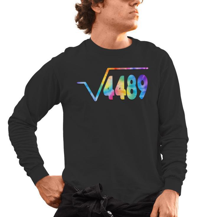67 Meme Square Root 4489 Slang Math Teacher Tie Dye Men's Long Sleeve T-Shirt