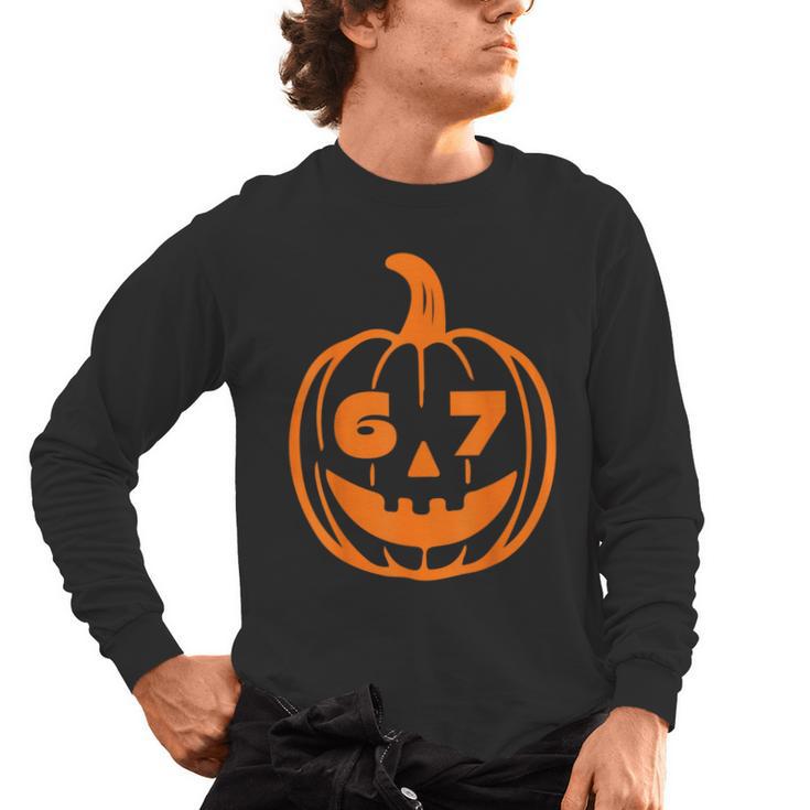 67 Six Seven Halloween Costume For Students Teachers Men's Long Sleeve T-Shirt