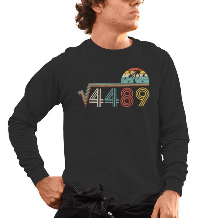 67 Vintage Meme Square Root 4489 Slang Math Teacher Men's Long Sleeve T-Shirt
