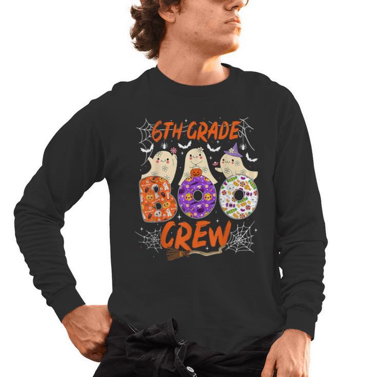 6th Grade Boo Crew Sixth Grade Halloween Teacher Kid Men's Long Sleeve T-Shirt