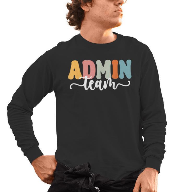 Admin Team Back To School Teachers Students Admin Squad Men's Long Sleeve T-Shirt