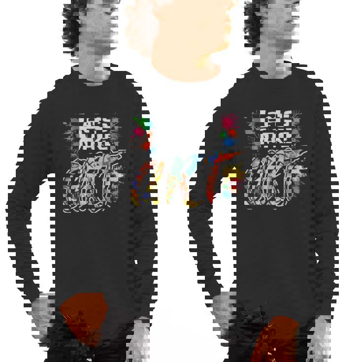 Lets Make Art Colerful Artists Painter Art Teacher Men Women Girls Kids Men&#x27;s Long Sleeve T-Shirt