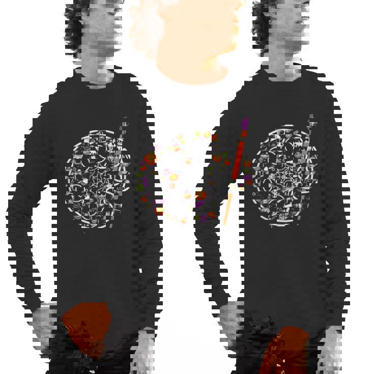 Art Teacher Pumpkin Scary Halloween Costume Men Women Men&#x27;s Long Sleeve T-Shirt