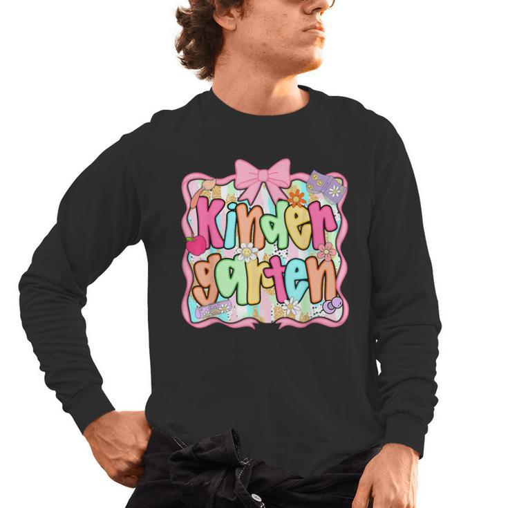 Back To School Kindergarten Preppy Teacher Girl Men's Long Sleeve T-Shirt