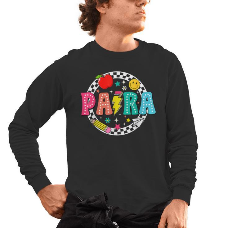 Back To School Para For Men Women Teacher Men's Long Sleeve T-Shirt, trending gift