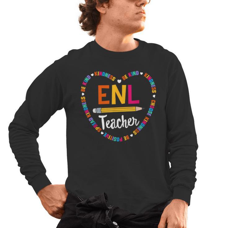 Back To School Tee ENL Teacher English New Language Squad Men's Long Sleeve T-Shirt