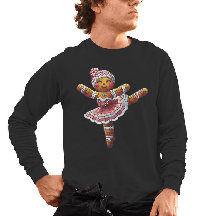 Ballet Dancer Gingerbread Christmas Dance Teacher Girl Women Men's Long Sleeve T-Shirt