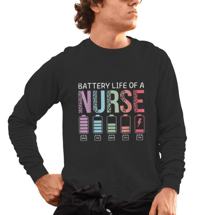 Battery Life Of A Nurse School Teacher Appreciation Men's Long Sleeve T-Shirt