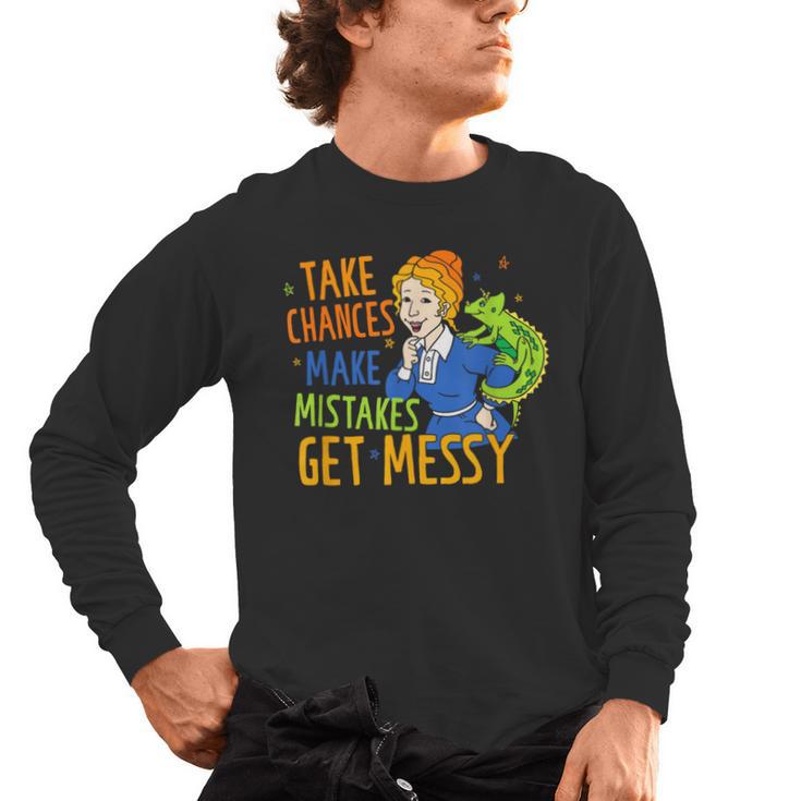 Beauty Teacher Take Chances Make Mistakes Get Messy Men's Long Sleeve T-Shirt, trending gift Beauty Teacher Take Chances Make Mistakes Get Messy Men's Long Sleeve T-Shirt, trending gift
