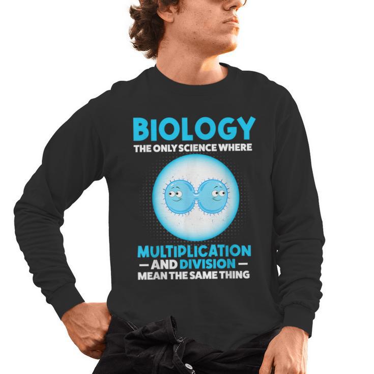 Biology Facts Science Teacher Student Biologist Men's Long Sleeve T-Shirt