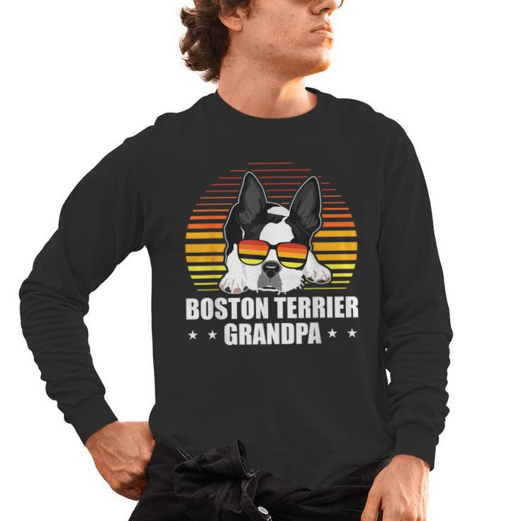 Boston Terrier Grandpa Dog Owner Boston Terrier Men's Long Sleeve T-Shirt