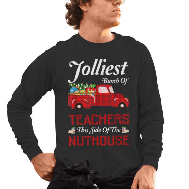 Bunch Of Teachers This Side Of The Nuthouse Xmas Men's Long Sleeve T-Shirt