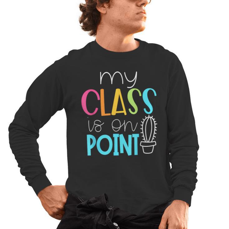 Cactus Teacher Shirt Cute Teacher Shirt Men's Long Sleeve T-Shirt