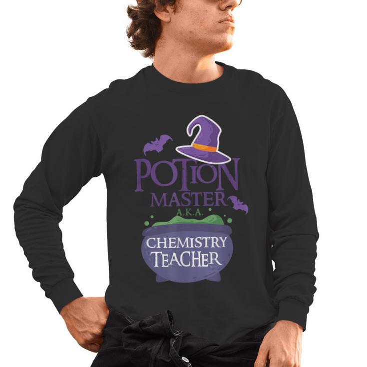 Chemistry Teacher Halloween Shirt School POTION MASTER Men's Long Sleeve T-Shirt