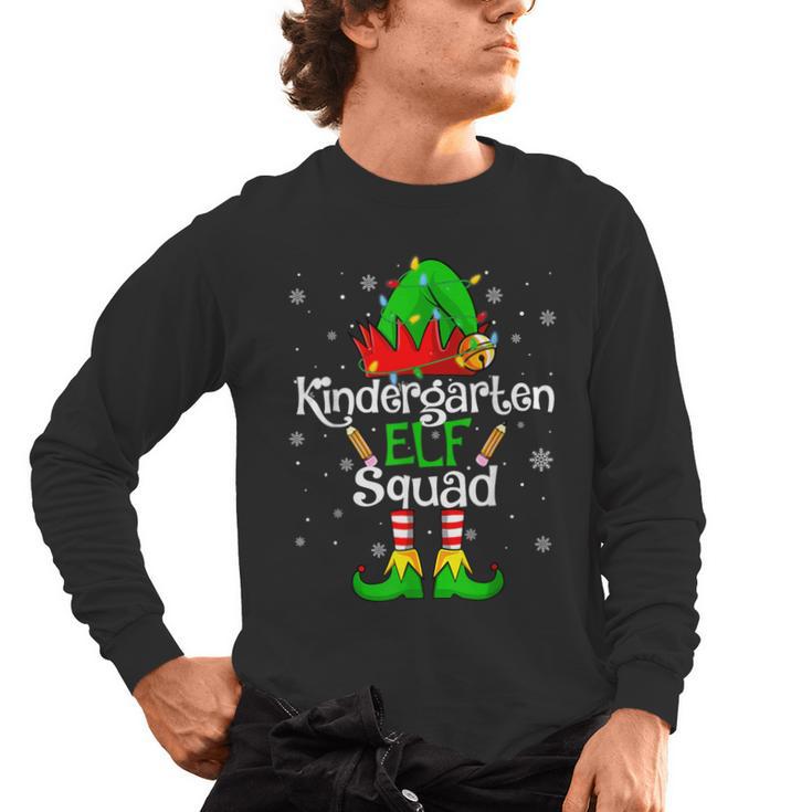 Christmas Kindergarten Elf Squad Teacher Student Men's Long Sleeve T-Shirt