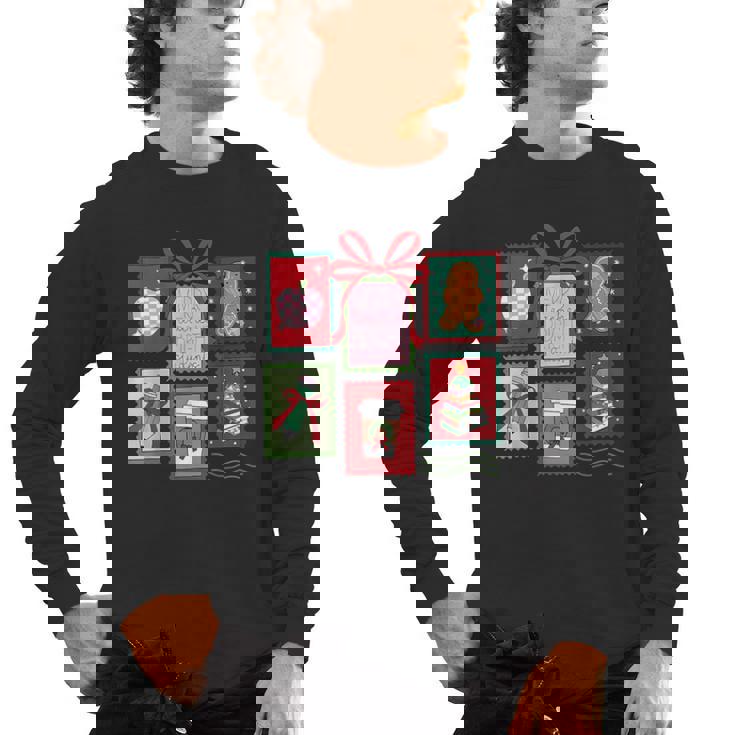 Christmas Teacher Stamps Men&#x27;s Long Sleeve T-Shirt