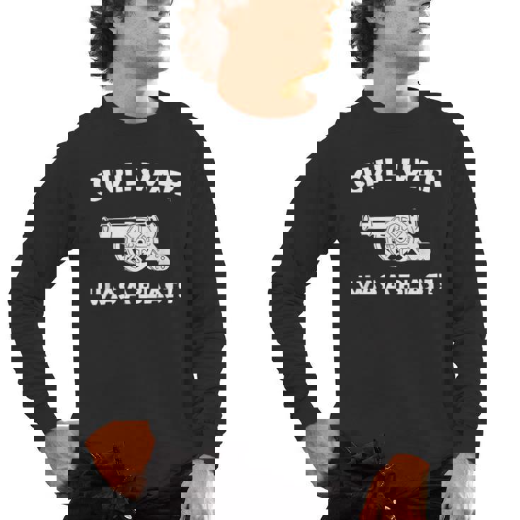 Civil War It Was A Blast History Teacher T-Shirt Men&#x27;s Long Sleeve T-Shirt