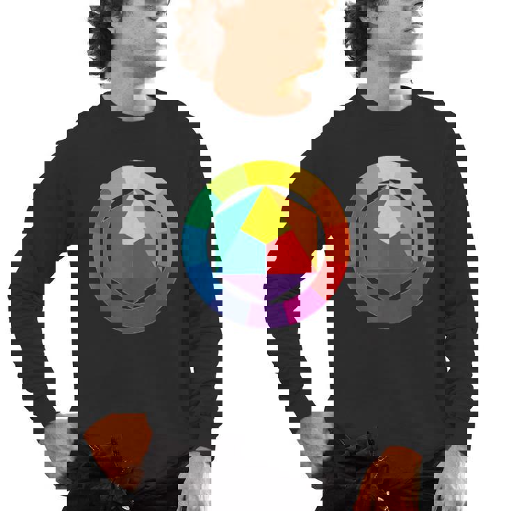 Color Wheel Palette Shirt Artist Painter Art Teacher Tshirt Men&#x27;s Long Sleeve T-Shirt