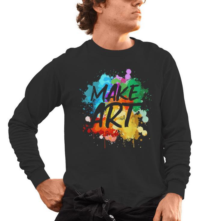 Cool Art For Men Women Artist Teacher Painter Artists Paint Men's Long Sleeve T-Shirt