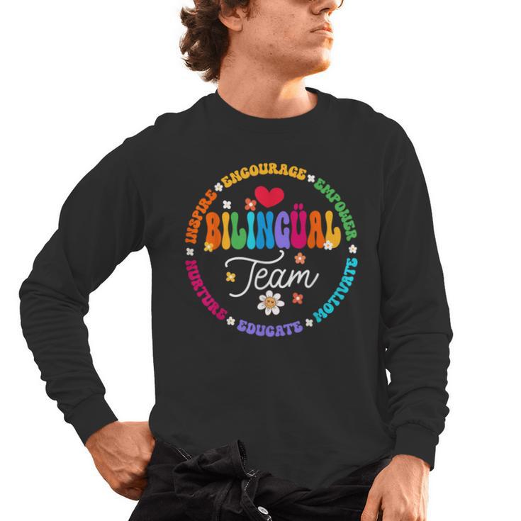 Cultivando Bilingues Dual Language Bilingual Team Teacher Men's Long Sleeve T-Shirt