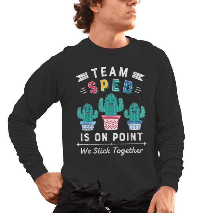 Cute SPED Teacher Special Education Cactus SPED Teacher Men's Long Sleeve T-Shirt
