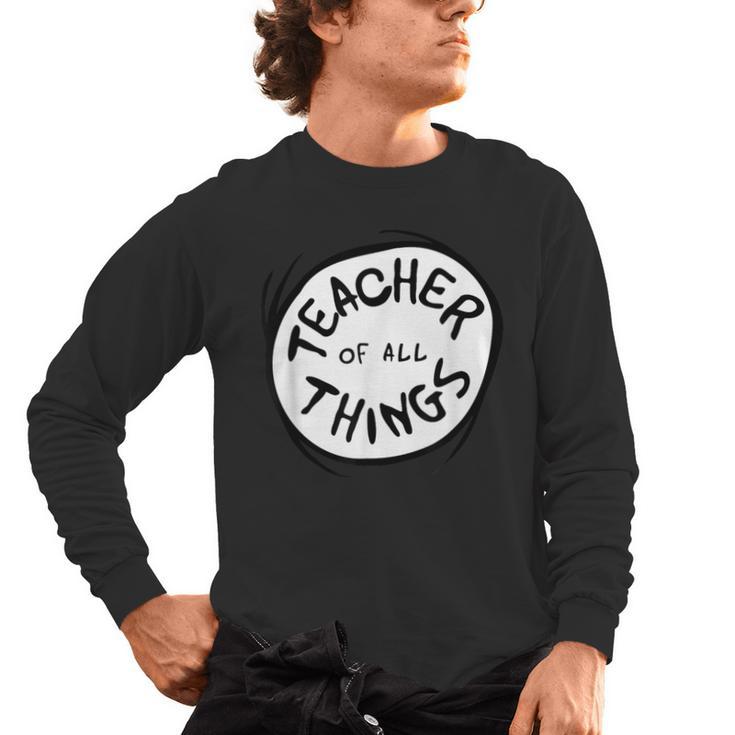 Dr Seuss Teacher Of All Things Red Emblem Men's Long Sleeve T-Shirt