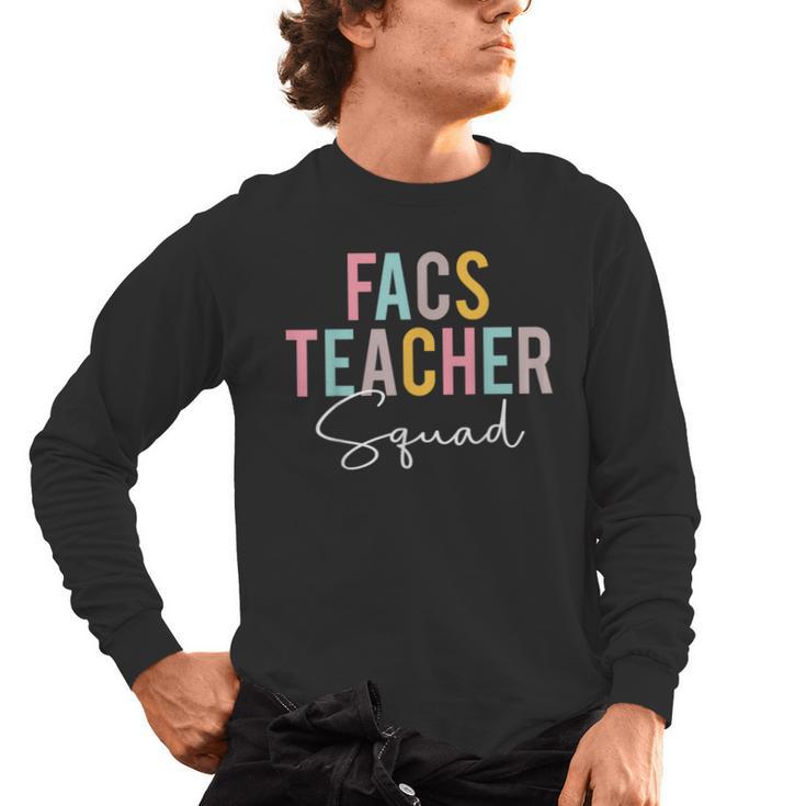 FACS Teacher Squad Colorful Appreciation Day Back To School Men Women Girls Kids Men's Long Sleeve T-Shirt