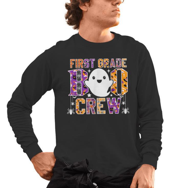 First Grade Boo Crew Teacher Student Halloween Costume Men's Long Sleeve T-Shirt