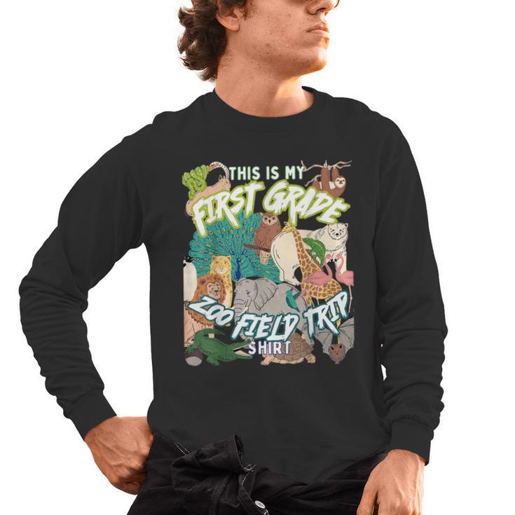 First Grade Zoo Field Trip Matching Student Teacher Class Men's Long Sleeve T-Shirt