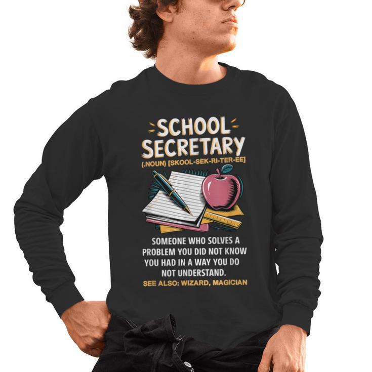 Front Office Teacher Admin Meaning School Secretary Men's Long Sleeve T-Shirt, trending gift Front Office Teacher Admin Meaning School Secretary Men's Long Sleeve T-Shirt, trending gift