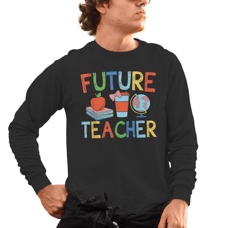 Future Teacher Costume For Kids Girls Boys Men Women Men's Long Sleeve T-Shirt
