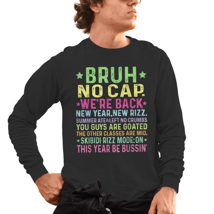 Gen A Slang Teachers Happy 1st Day Of School 2025 Students Men's Long Sleeve T-Shirt