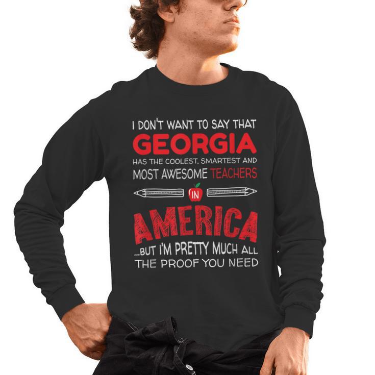 Georgia Teachers Classroom Tshirt Men's Long Sleeve T-Shirt
