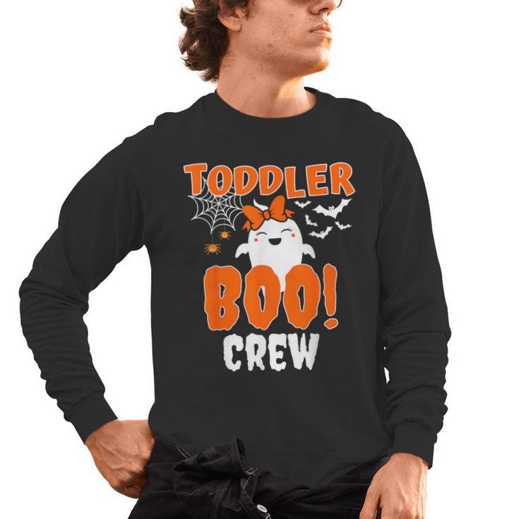 Girl Toddler Boo Crew Daycare Teacher Halloween Party Men's Long Sleeve T-Shirt