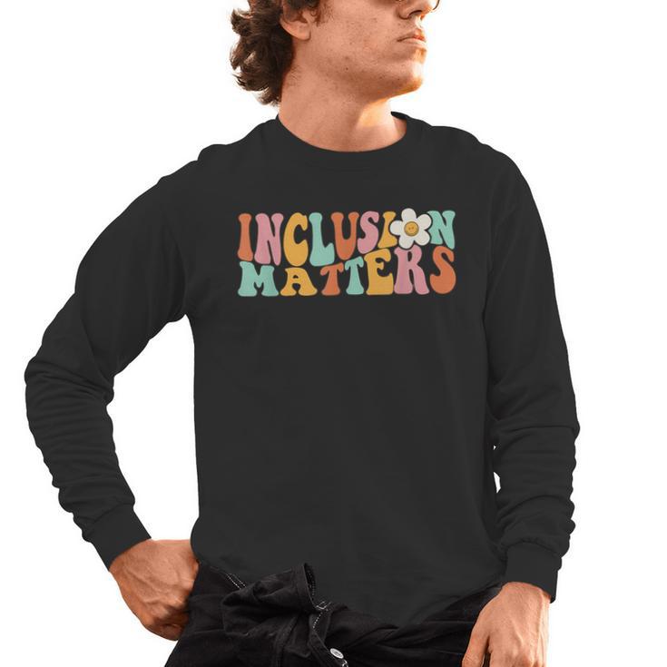 Gnoovy Vintage Inclusion Matters Special Education Teacher Men's Long Sleeve T-Shirt