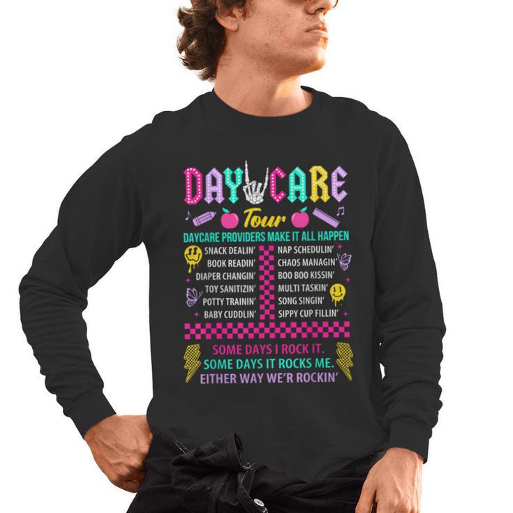 Groovy Day Care Some Days I Rock It Day Care Teacher Life Men's Long Sleeve T-Shirt