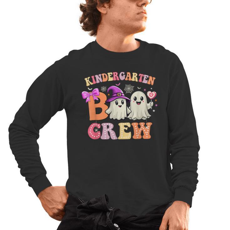 Groovy Kindergarten Boo Crew Kinder Halloween Teacher Kids Men's Long Sleeve T-Shirt