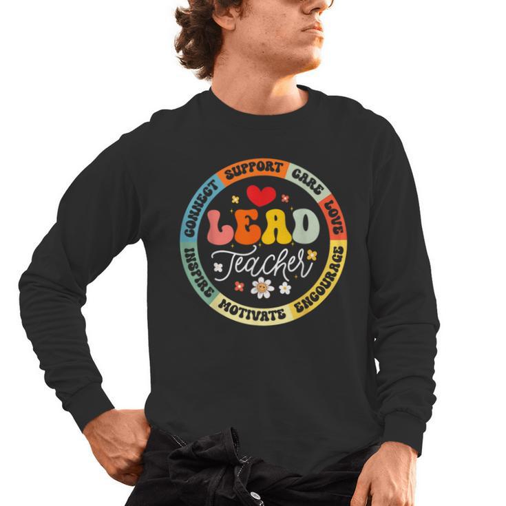 Groovy Lead Teacher Appreciation Back To School Men's Long Sleeve T-Shirt