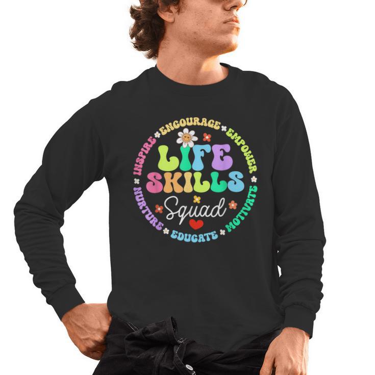 Groovy Life Skills Squad Teacher Special Ed SPED Team Crew Men's Long Sleeve T-Shirt