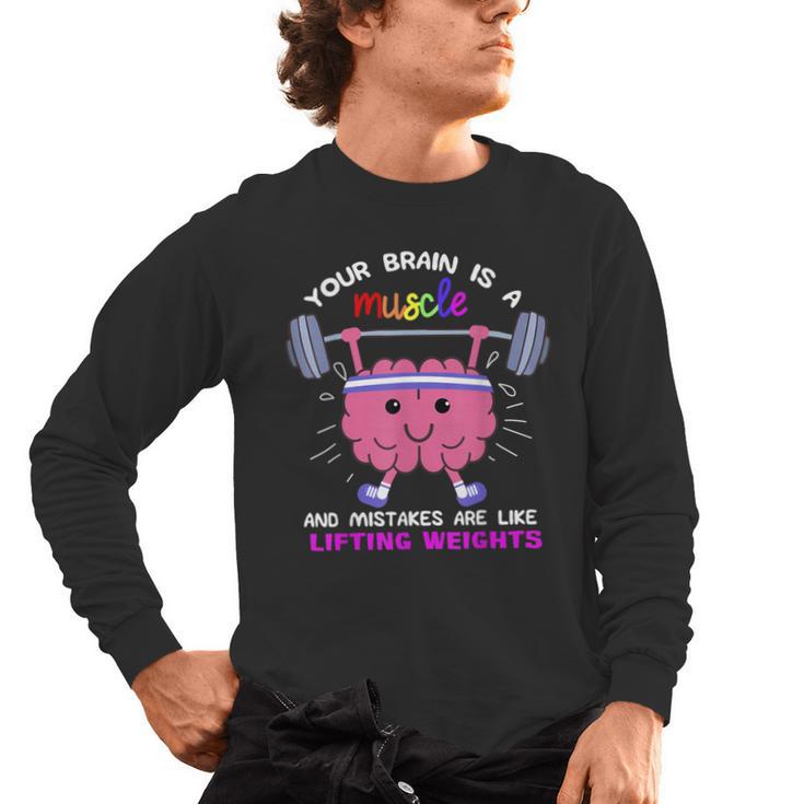 Growth Mindset Teacher Shirt Inspirational Shirts Men's Long Sleeve T-Shirt