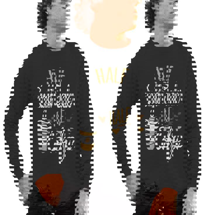 Half Coffee Half English Teacher English Teacher Men Women Men&#x27;s Long Sleeve T-Shirt